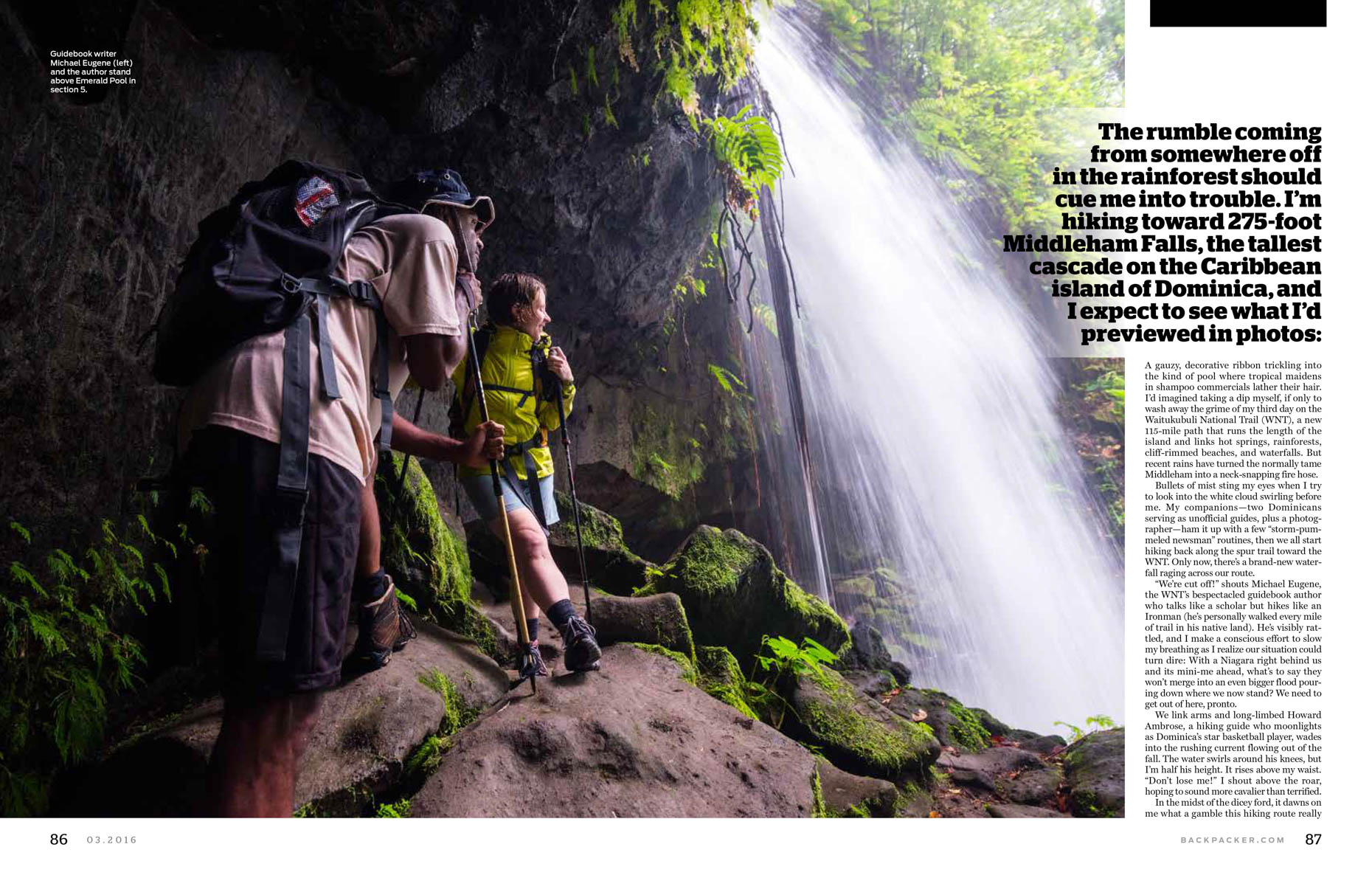 Backpacker Magazine - Dominica Tear Sheet 2