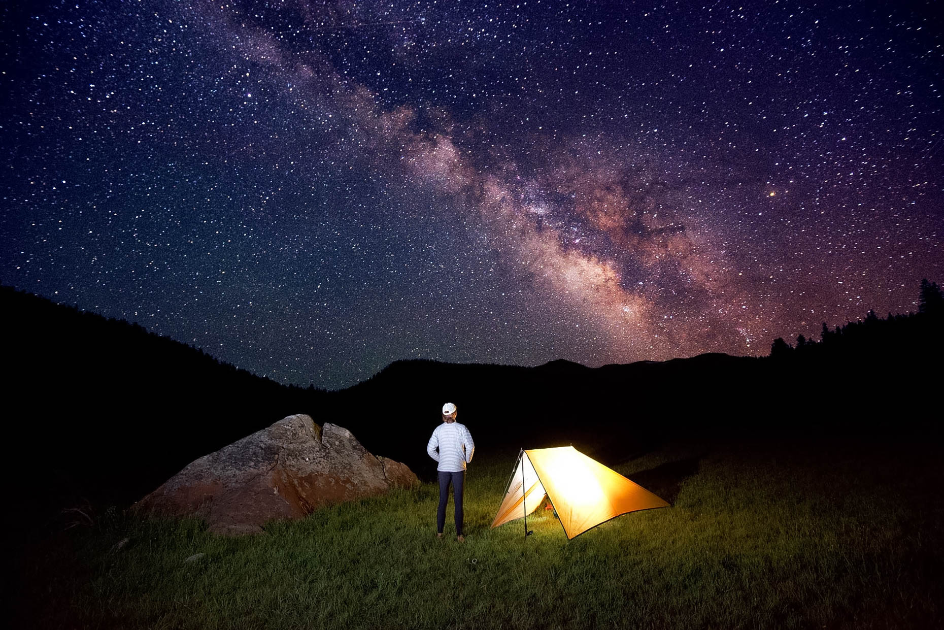 Tahoe Rim Trail Night Camping Under The Milky Way - Lake Tahoe, California