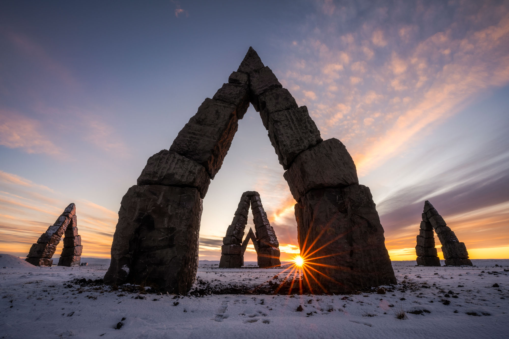 Arctic Henge Sunset | Raufarhöfn, Iceland