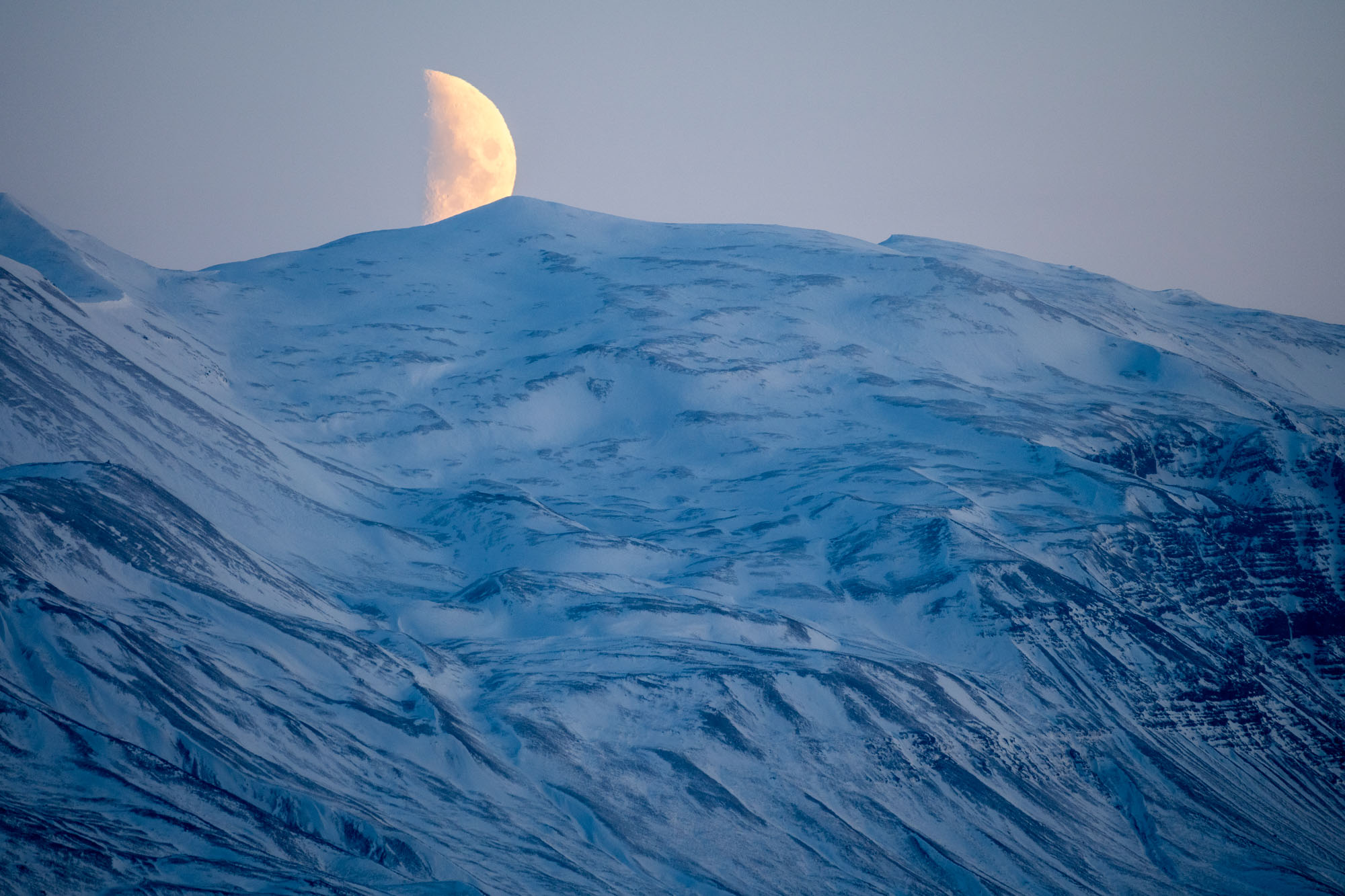 Moonset | Northwestern Iceland